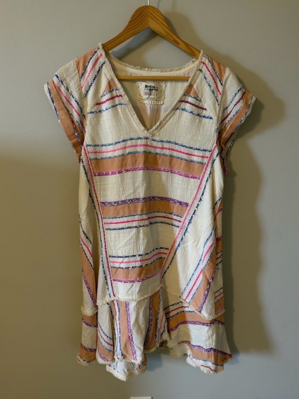 Anthropologie Holding Horses Elira Striped Cotton Tunic Dress - Picture 5 of 11